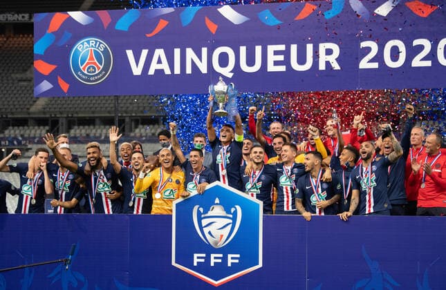 Football, Coupe de France, Paris Saint-Germain celebrates cup victory