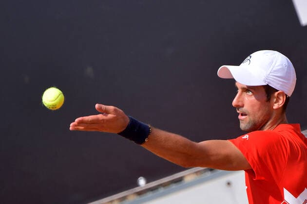 Tennis, ATP tournament in Rome, training Novak Djokovic