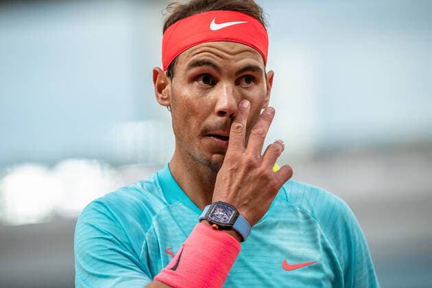 Tennis, Rafael Nadal plays with Nobel watch