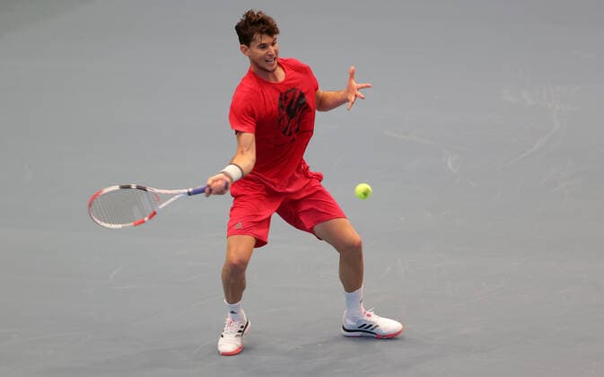 Tennis, ATP tournament in Vienna, Training Thiem and Djokovic
