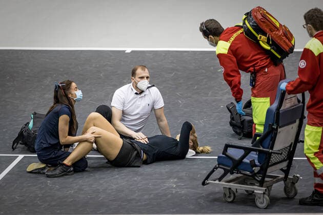 Tennis, WTA tournament in Linz, Sabine Lisicki injured