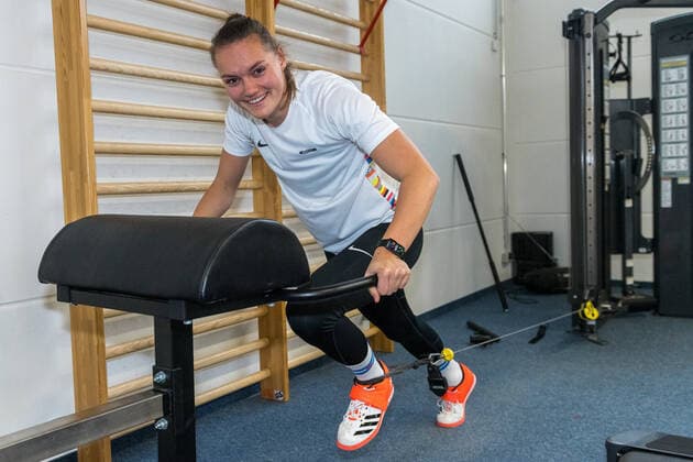 Bobsport, Inken Henningsen from SV Halle trains to go from basketball to bobsleigh pusher - photo shoot