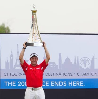 Golf, Lee Westwood wins the Dubai World Championship