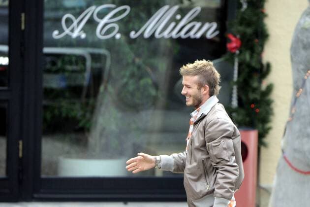 Football, Italy, Serie A, David Beckham on his way to AC Milan