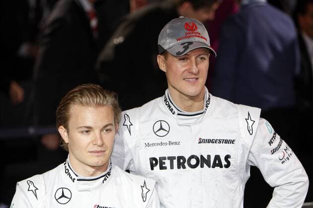 Motorsport, Formula 1, Presentation of the Mercedes GP Petronas Team with Michael Schumacher and Nico Rosberg