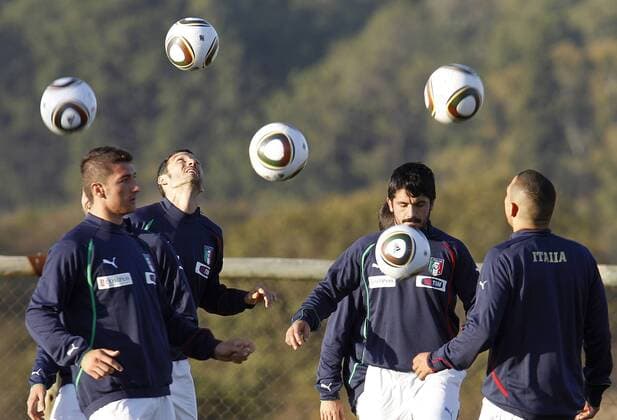 Football, World Cup, Training of the Italian National Team in Centurion