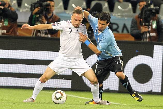 FIFA World Cup 2018, quarter-final international history, Uruguay - France