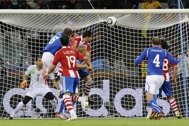 Football, World Cup, Italy - Paraguay 1:1