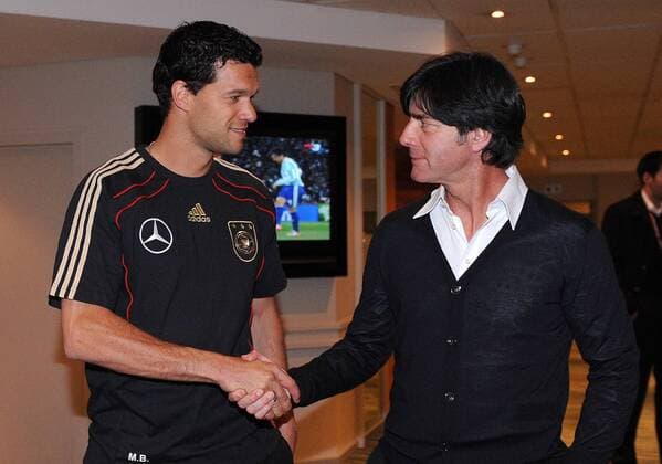 Football, World Cup, Michael Ballack visits the national team in South Africa