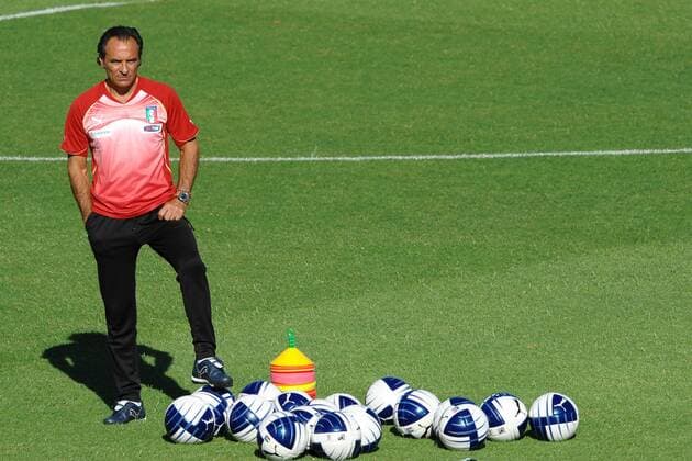 Football, First training session of the Italian national team under coach Cesare Prandelli