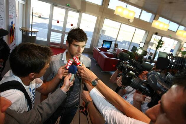 Football, France, Ligue 1, New signing Yoann Gourcuff reaches Lyon