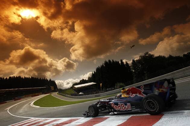 Motorsport, Formula 1, Belgian GP, Mark Webber secures pole position at Spa