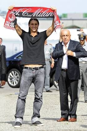 Football, Italy, Serie A, AC Milan presents new signing Ibrahimovic
