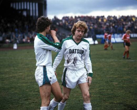 Football, archive pictures Armin Veh and Winfried Schäfer from their times together at Borussia Mönchengladbach
