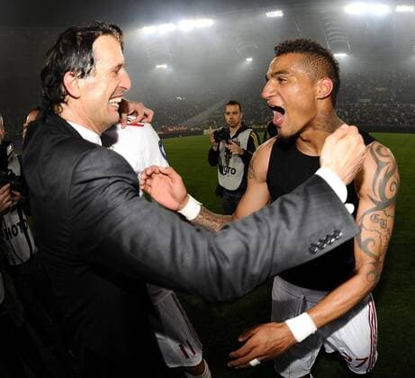 Football, Italy, Serie A, AS Roma - AC Milan 0-0; AC Milan win 18th Scudetto