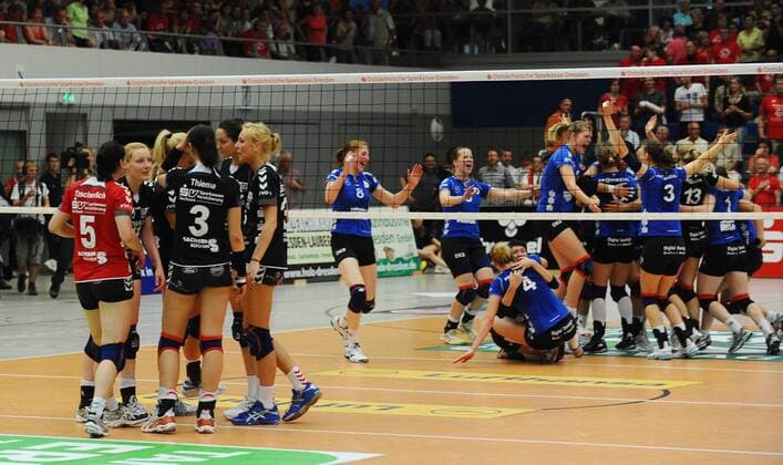 Volleyball, Women, 1. BL, Final Playoffs, Dresdner SC - Schweriner SC 0:3 - Schwerin for the 8th time German Champion