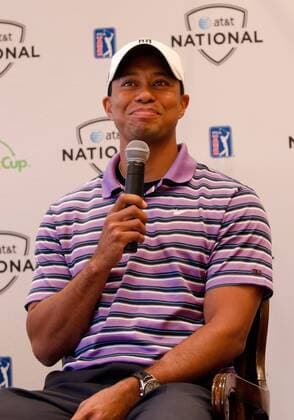 Golf, PGA Tour, Tiger Woods holds press conference on upcoming AT&T National Tournament