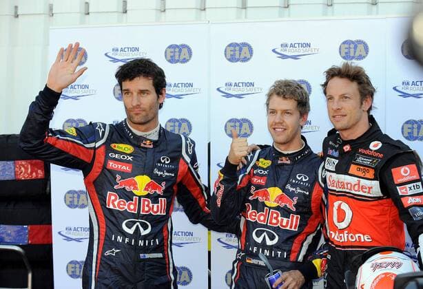 Formula 1, Monaco GP, Sebastian Vettel starts from pole position ahead of Marc Webber and Jenson Button