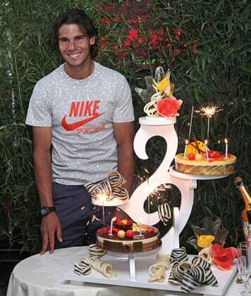 Tennis, French Open, Rafael Nadal celebrates his 25th birthday