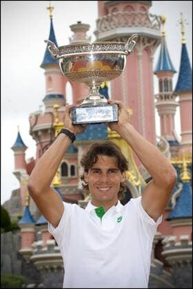 Tennis, French Open, Winner Rafael Nadal - Shooting at Euro Disney