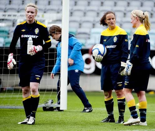 Football, women's football, final training of the Swedish national team