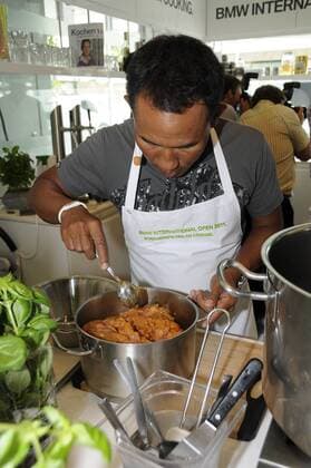 Golf, BMW International Open, Pro Am Cooking with Bernhard Langer and others