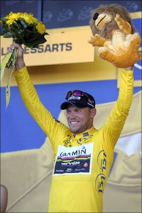 Cycling, Tour de France, stage 2, Team Garmin Cervelo wins the team time trial
