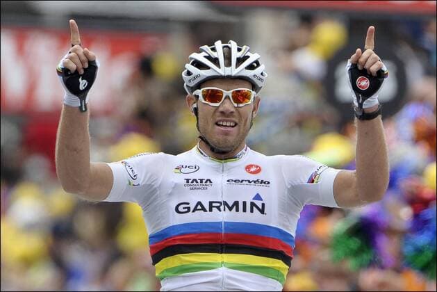 Cycling, Tour de France, Thor Hushovd wins 13th stage