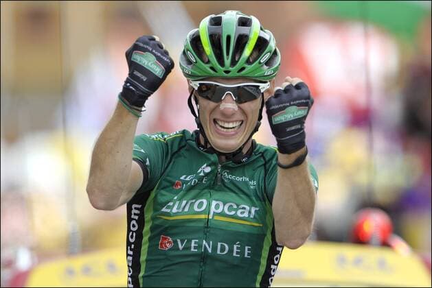 Cycling, Tour de France, Pierre Rolland wins 19th stage to Alpe d Huez - Andy Schleck takes yellow jersey