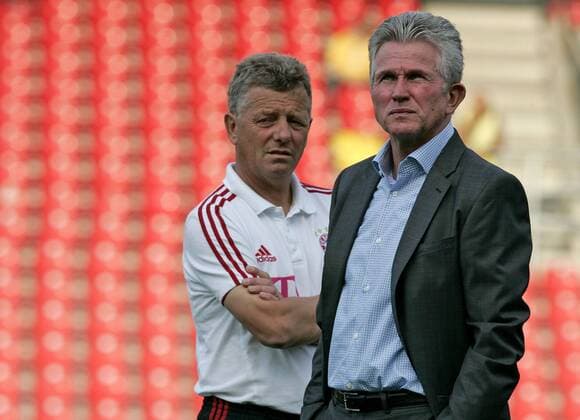 Football, Jupp Heynckes and Peter Hermann - archive pictures