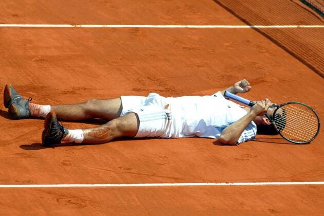 Tennis, French Open, Albert Costa (Spain) in the semi-finals