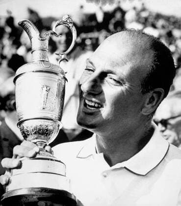 Golf, Roberto de Vicenzo wins the British Open 50 years ago