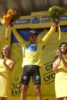 Cycling, Tour de France, stage 4, US Postal wins the team time trial