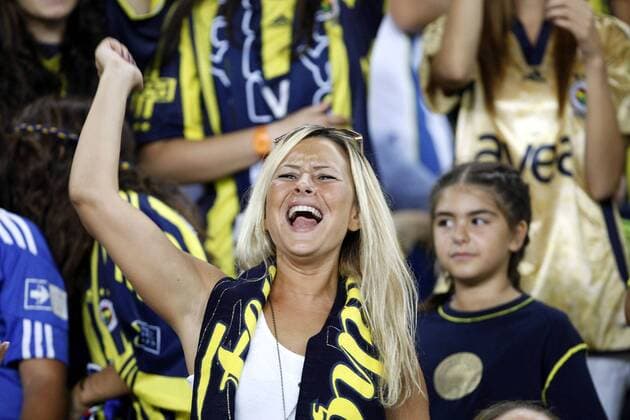Football, Turkey, Süper Lig, Fenerbahce Istanbul only play in front of women and children due to penalty to prevent ghost match