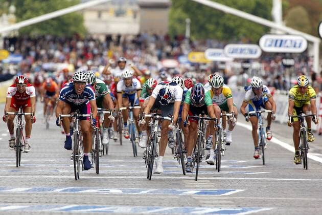 Cycling, Tour de France, Jean Patrick Nazon wins the final stage on the Champs Elysee