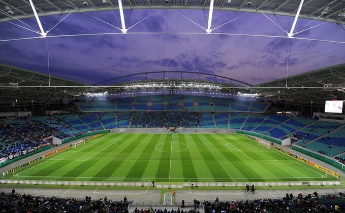 Football, stadium history RB Leipzig