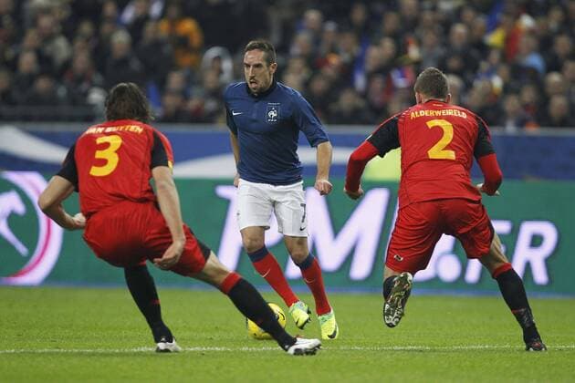Football, International, France - Belgium 0:0