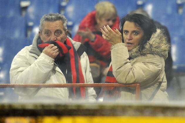 Football, Italy, Serie A, CFC Genoa 1893- AC Milan, match suspended due to spread of tear gas in the stadium.