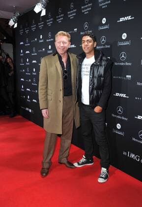Tennis, Boris Becker with son Noah at the Mercedes Benz Fashion Week in Berlin