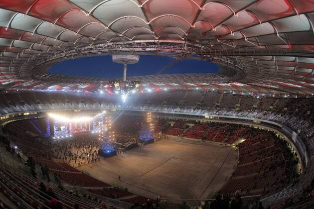 Football, Euro 2012 preview, Opening of the national stadium in Warsaw
