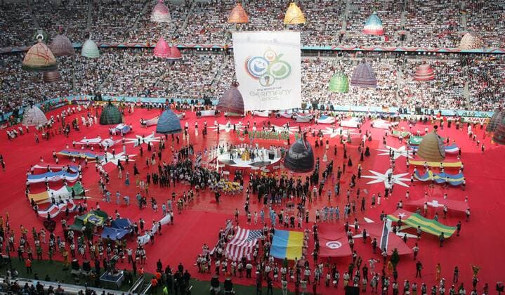 Opening of the 2006 Football World Cup in Germany, 20th anniversary on 9 June