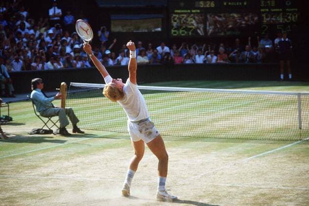 Tennis, Wimbledon, Boris Becker is the first German to win the mens singles, 40th anniversary on 7 July