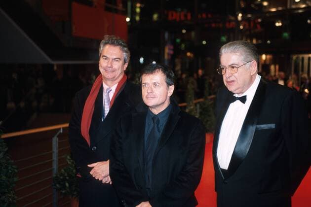 V.li.: Autor Hanif Kureishi (GBR) , Regisseur Patrice Chereau (FRA) und Festivalchef Moritz de Hadeln (GER)