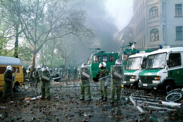 1. Mai - Krawalle in Kreuzberg - Polizeieinsatz