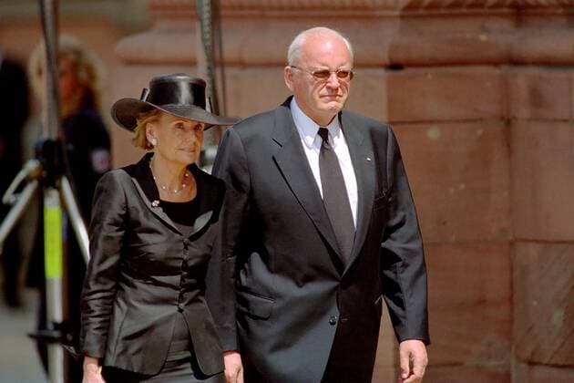 Ex-Bundespräsident Roman Herzog (CDU) besucht mit seiner Frau Alexandra von Berlichingen den Gedenkgottesdienst für Hannelore Kohl