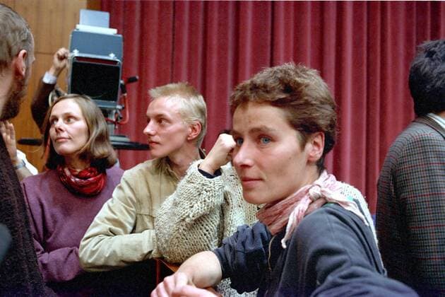 DDR-Volkskammer stimmt über Einigungsvertrag ab, 30. Jahrestag am 20. September Indrid Köppe (rechts, GDR, DDR, Bündnis 90 Grüne) während der Debatte zum Einigungsvertrag