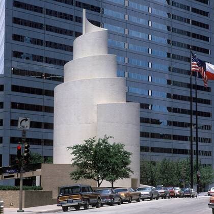 Architektur von Philip Johnson Spiralkirche am Thanksgiving-Platz in Dallas