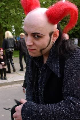 Sänger Bruno Kramm (GER Das Ich) beim Wave-Gotik-Treffen in Leipzig