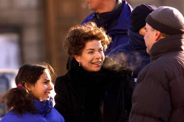 Schauspielerin Gudrun Landgrebe (GER) am Rande der Dreharbeiten zu ihrem neuen Film in Berlin