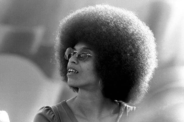 Berühmte Feministinnen, Angela Davis Soziologin Angela Davis (USA) anlässlich der Weltfestspiele der Jugend und Studenten 1973 in Berlin